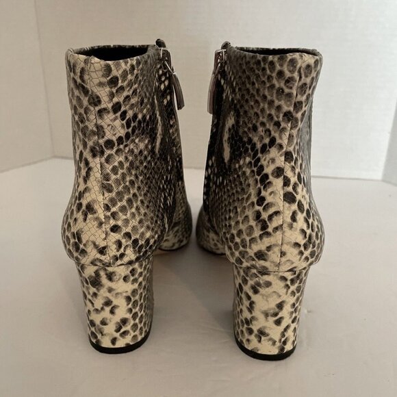 Essex Lane Gabriella Leather Snake-Skin Ankle Boots Booties Womens Size 6 - Picture 9 of 16